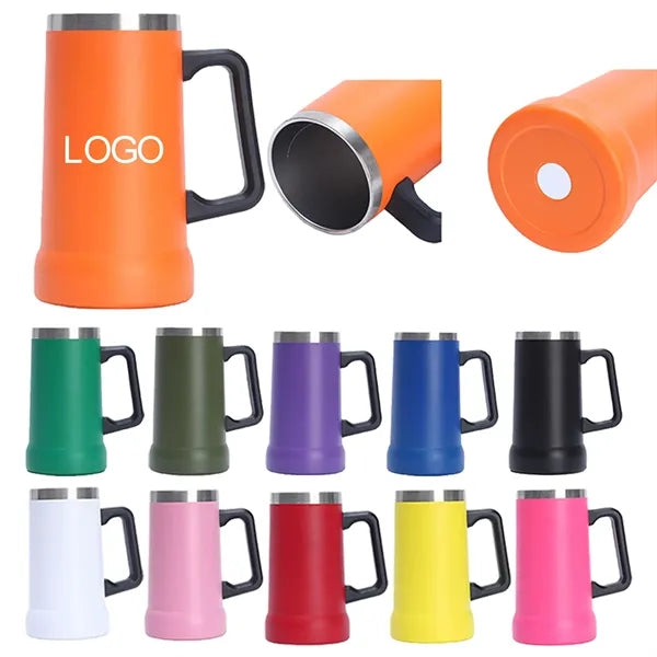 14oz Stainless Steel Beer Mug with Handle