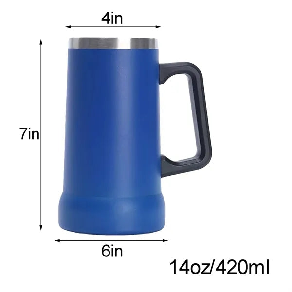 14oz Stainless Steel Beer Mug with Handle