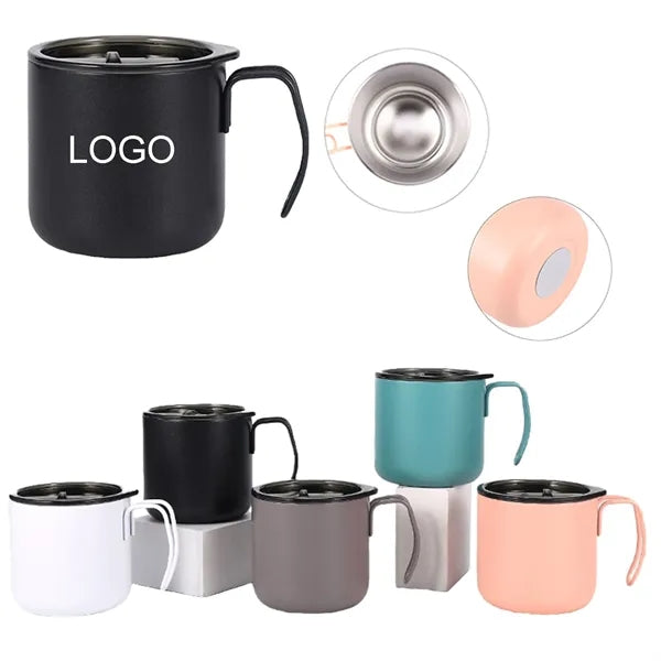 15oz Stainless Steel Coffee Mug With Handle & Lid