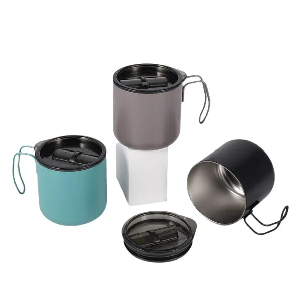 15oz Stainless Steel Coffee Mug With Handle & Lid