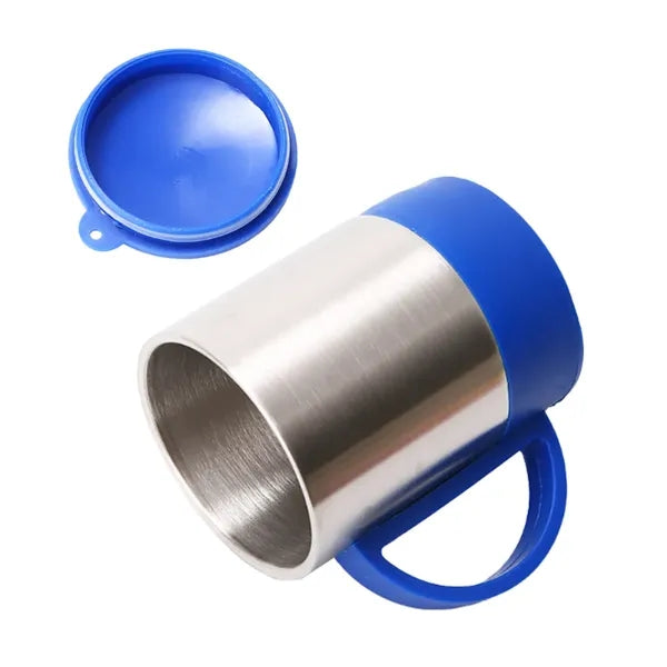 7.5oz. l Stainless Steel Mug with Color Lid and Handle