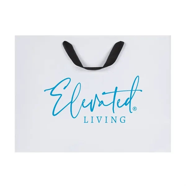 Ribbon Handle White Kraft Eurotote