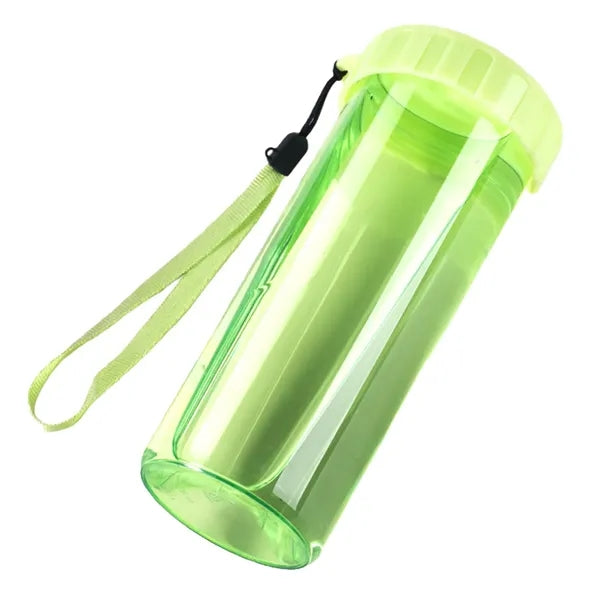 14oz Clear Plastic Water Bottle With Strap