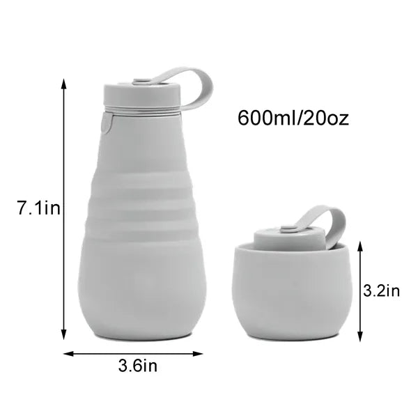 20oz Collapsible Silicone Water Bottle