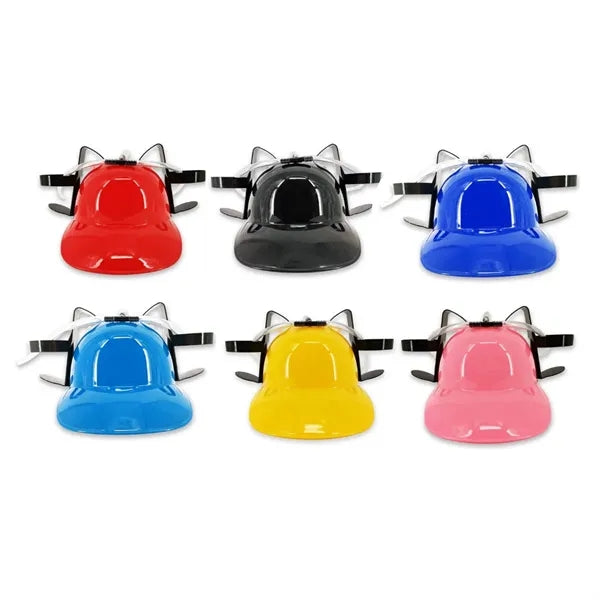 Hands-Free Drink Helmet with Dual Can Holders