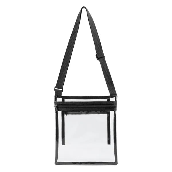 9" X 10" Clear PVC Crossbody Stadium Bag
