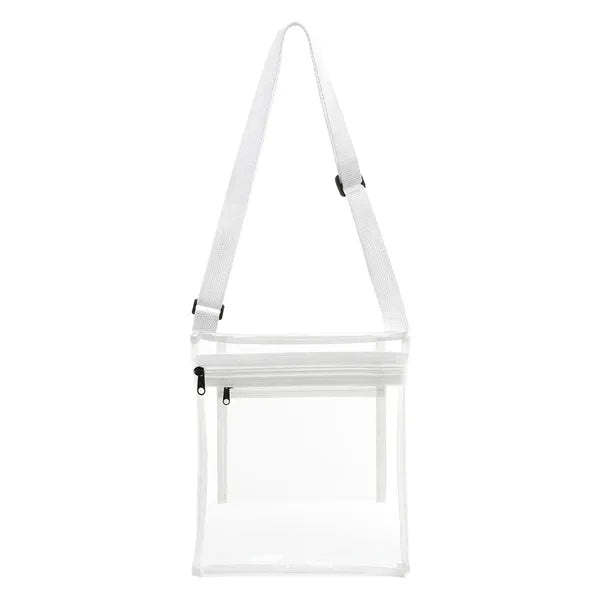 9" X 10" Clear PVC Crossbody Stadium Bag