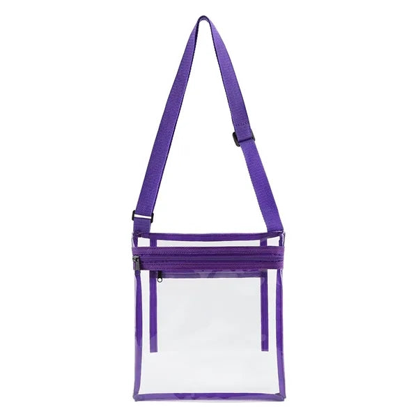 9" X 10" Clear PVC Crossbody Stadium Bag
