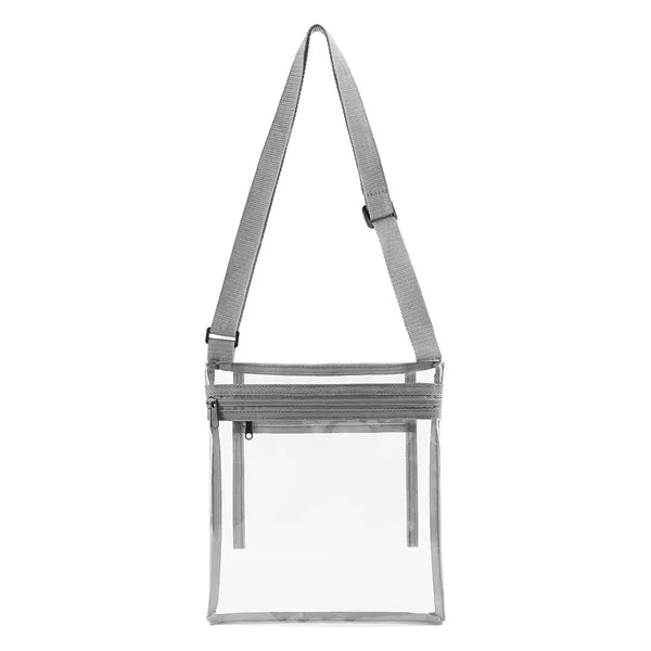 9" X 10" Clear PVC Crossbody Stadium Bag
