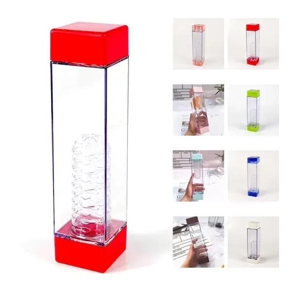 Square Water Bottle With Fruit Infuser