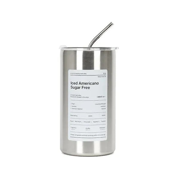 20oz Thermal Coffee Mug with Lid and Straw