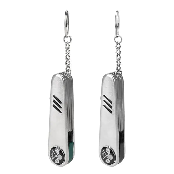 7 In 1 Multifunction Stainless Steel Golf Tool W/ Key Chain