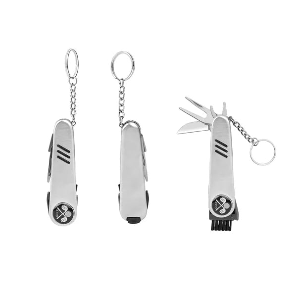 7 In 1 Multifunction Stainless Steel Golf Tool W/ Key Chain