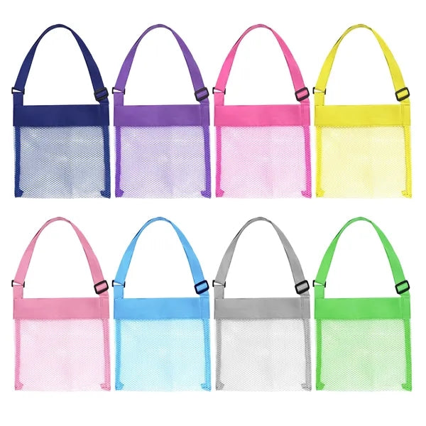 Kids' Mesh Beach Bag With Adjustable Strap