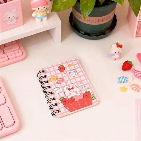 160 Pages Mini Pocket Spiral Notebook W/ Blank Paper