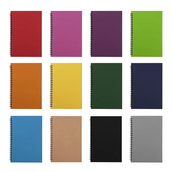 A5 Lined Kraft Spiral Notebook & Journal