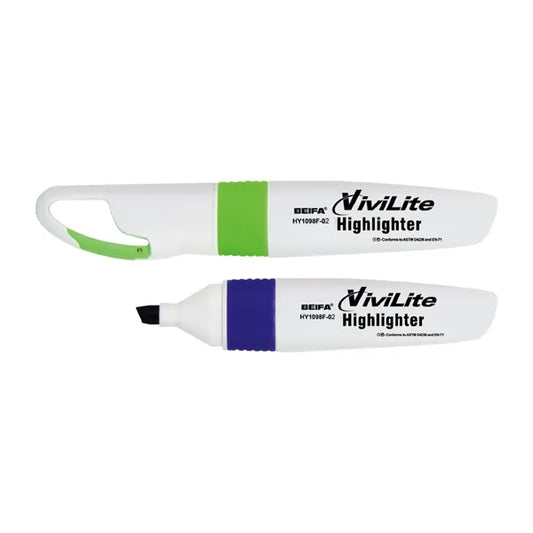 Highlighter pen with a unique carabiner design