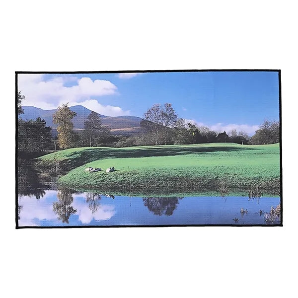 Microfiber waffle golf towel with logo