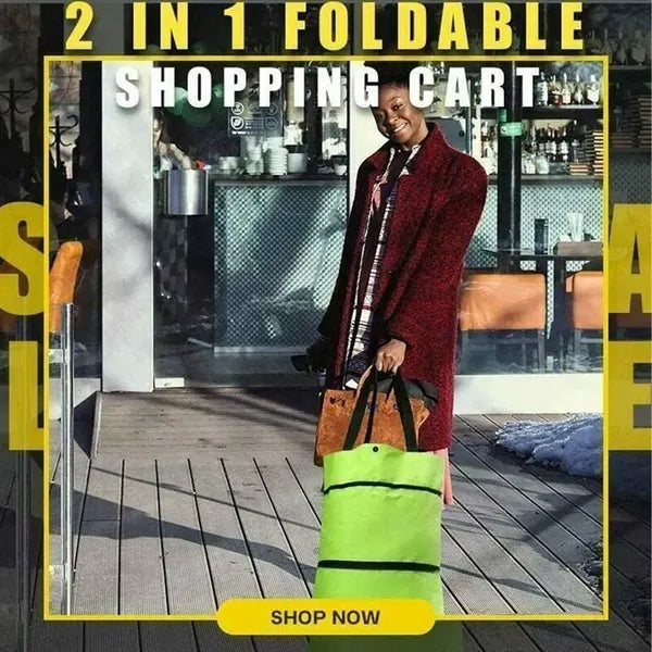 2 In 1 Foldable Shopping Cart