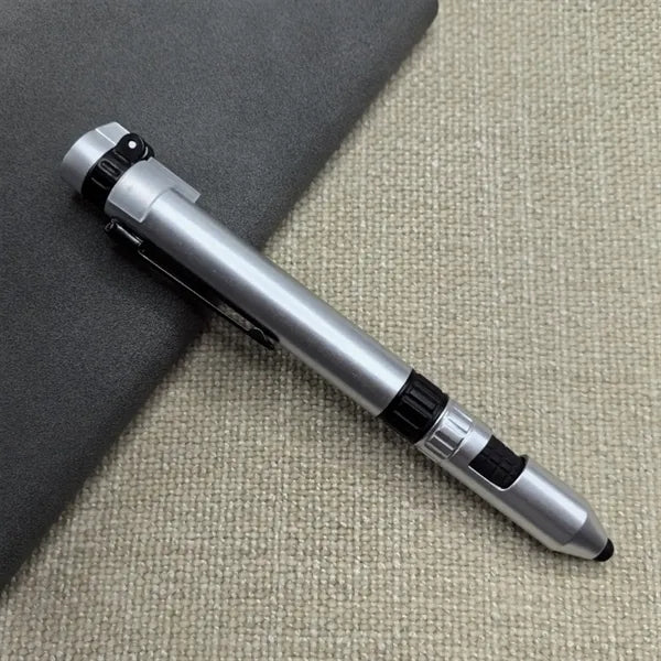 Outdoor Multi Compass Stylus Flashlight Pen Tool