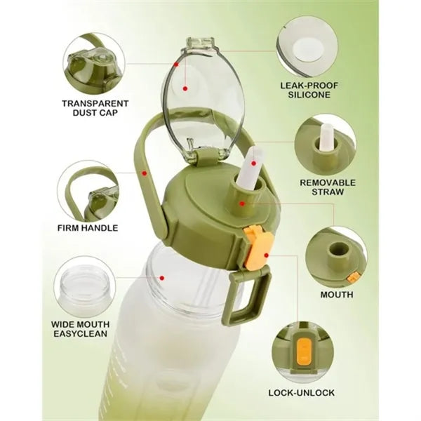 64 oz Plastic Half Gallon Time Marker Bottles