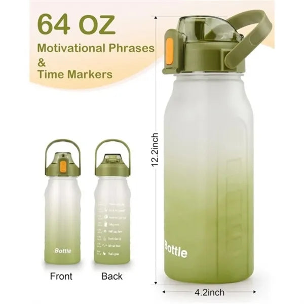 64 oz Plastic Half Gallon Time Marker Bottles