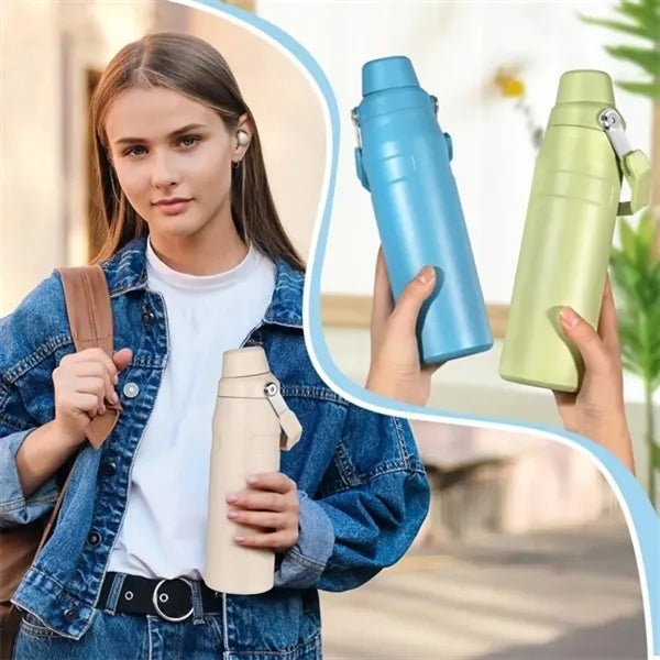 24Oz Leak-Proof Lid Sports Water Bottle