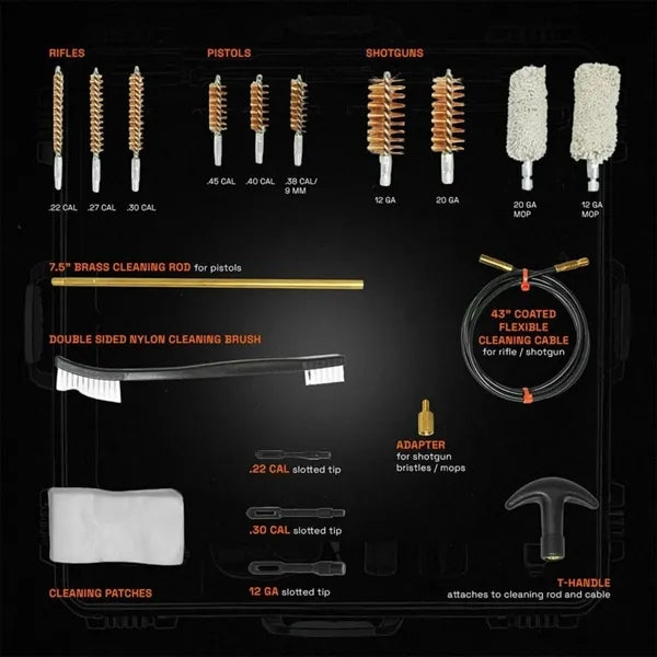 Portable Gun Cleaning Kit for Field And Range Uses