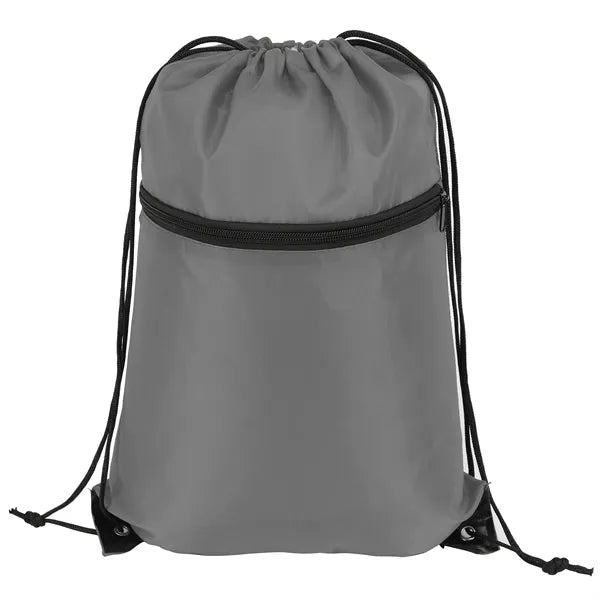 Sports Cinch Backpack with Zippered Pocket