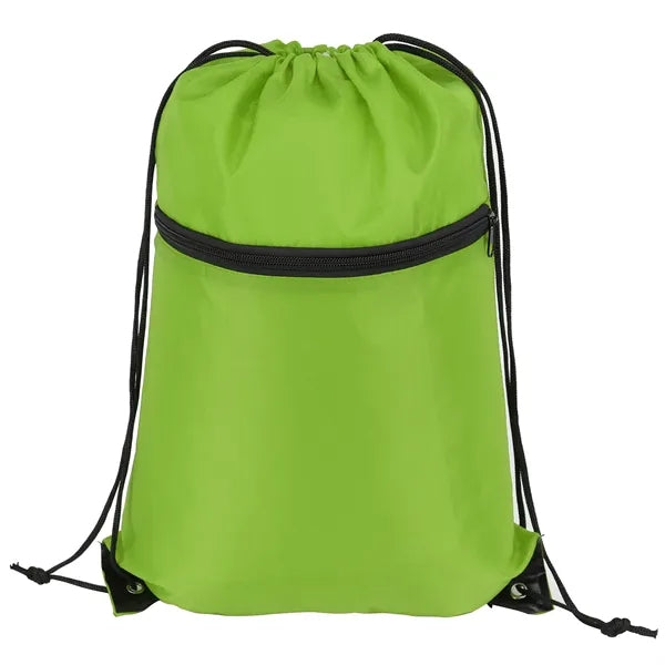 Sports Cinch Backpack with Zippered Pocket