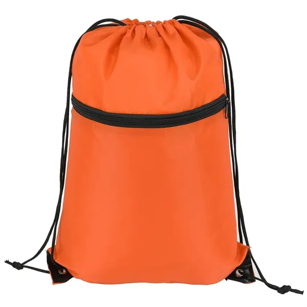 Sports Cinch Backpack with Zippered Pocket