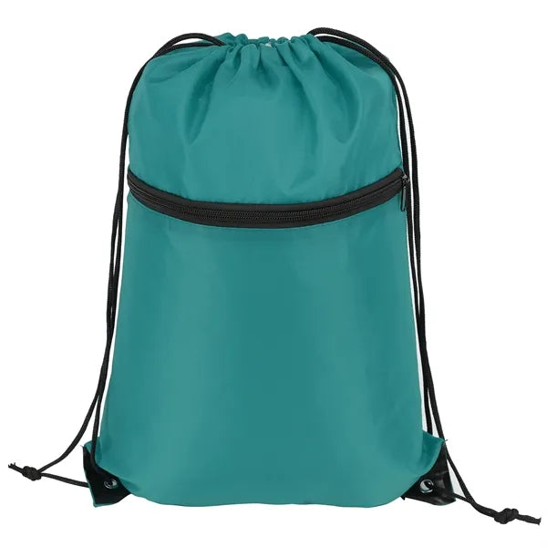Sports Cinch Backpack with Zippered Pocket