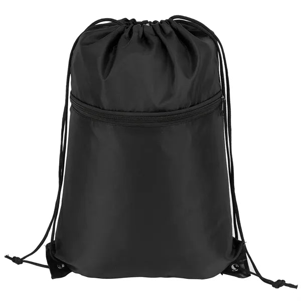 Sports Cinch Backpack with Zippered Pocket