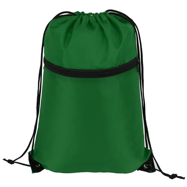 Sports Cinch Backpack with Zippered Pocket