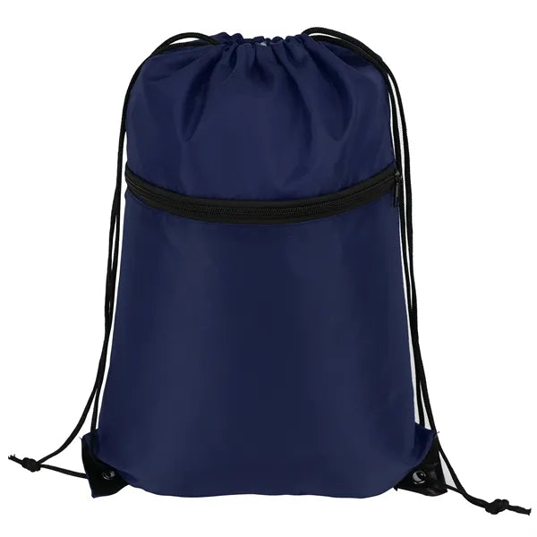 Sports Cinch Backpack with Zippered Pocket