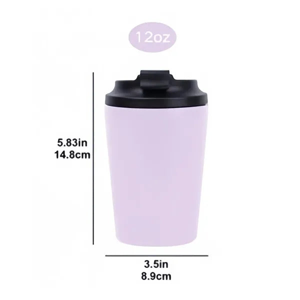 12oz Stainless Steel Double-Layer Portable Flip-Top Insulate