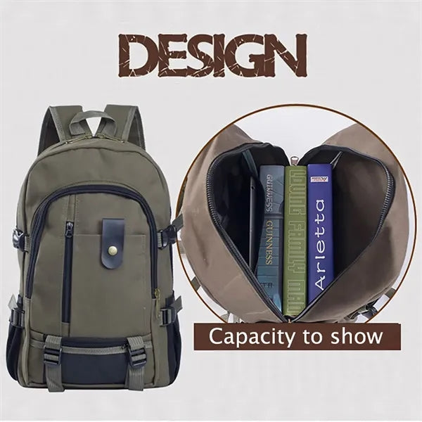 New Men's Backpack Leisure Travel Canvas Bag