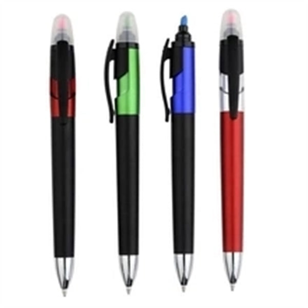 3 in 1 Ballpoint Pen with Highlighter