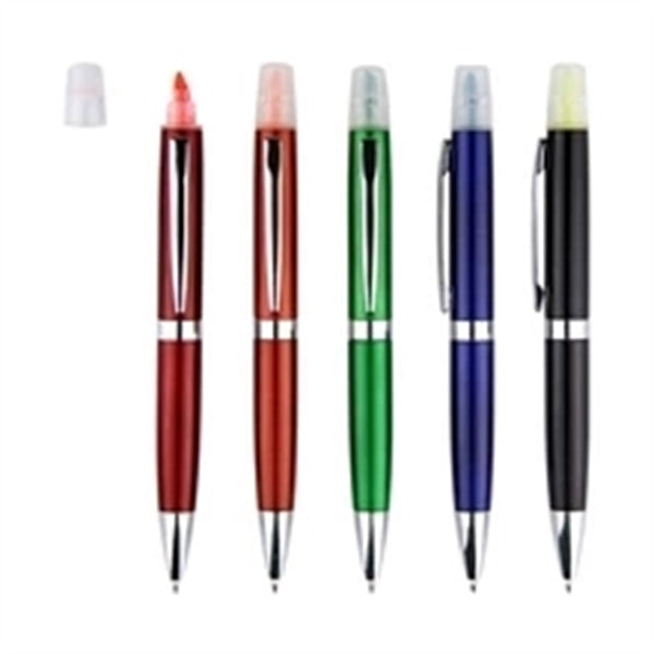 3 in 1 Ballpoint Pen with Highlighter