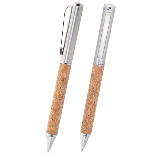 Cork Twist Ballpoint with Silver Accents