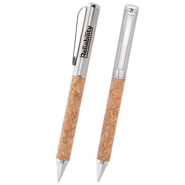 Cork Twist Ballpoint with Silver Accents