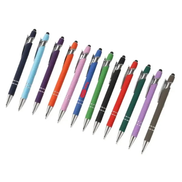 2 in 1 Retractable Ballpoint Pen with Soft Touch