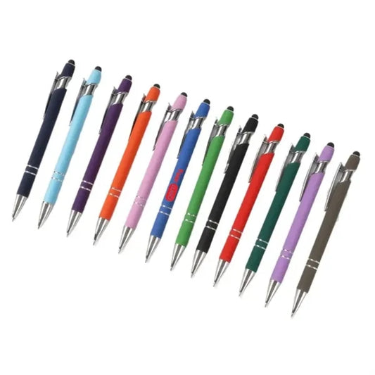 2 in 1 Retractable Ballpoint Pen with Soft Touch