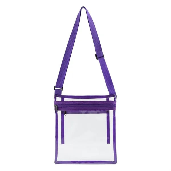 9" X 10" Clear PVC Crossbody Stadium Bag