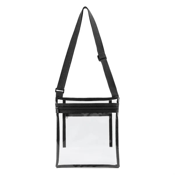9" X 10" Clear PVC Crossbody Stadium Bag