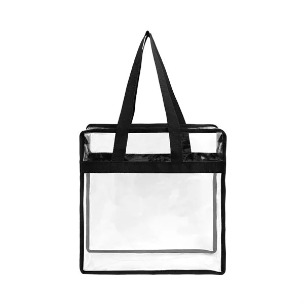 Clear PVC Stadium Tote with Zip Closure
