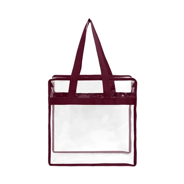 Clear PVC Stadium Tote with Zip Closure