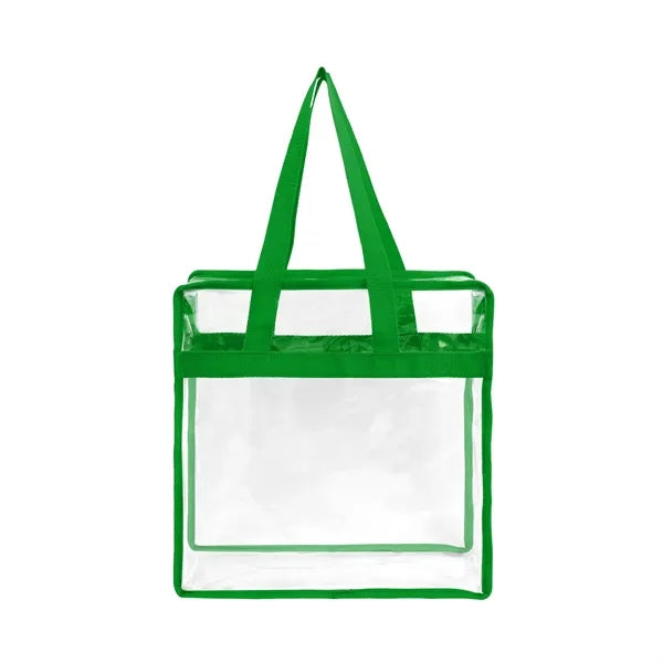 Clear PVC Stadium Tote with Zip Closure