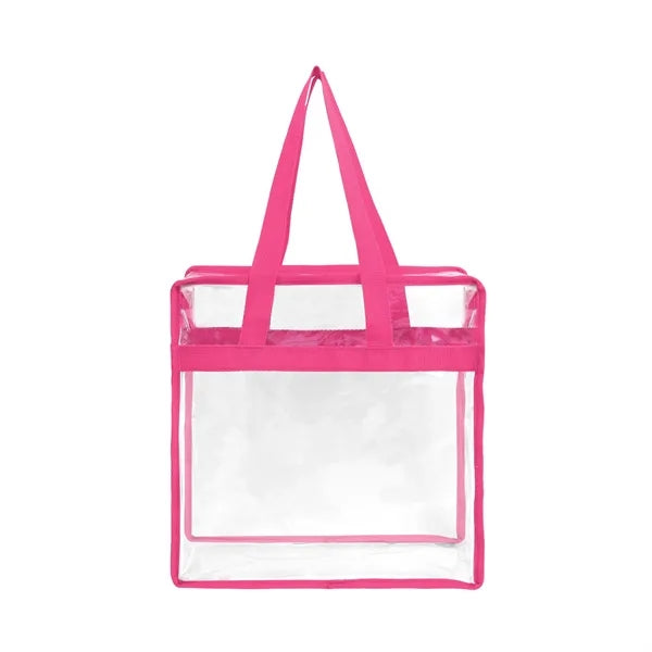 Clear PVC Stadium Tote with Zip Closure