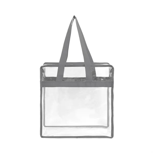 Clear PVC Stadium Tote with Zip Closure